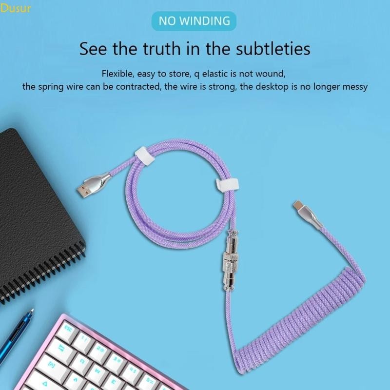 Dây Cáp Lò Xo Kết Nối Bàn Phím Cơ Cổng USB Type C