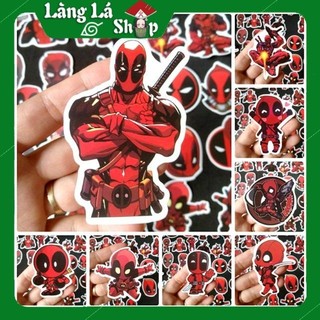 Miếng dán Sticker nhân vật DeadPool trọn bộ 35 hình - In rõ ràng sắc nét khó tróc