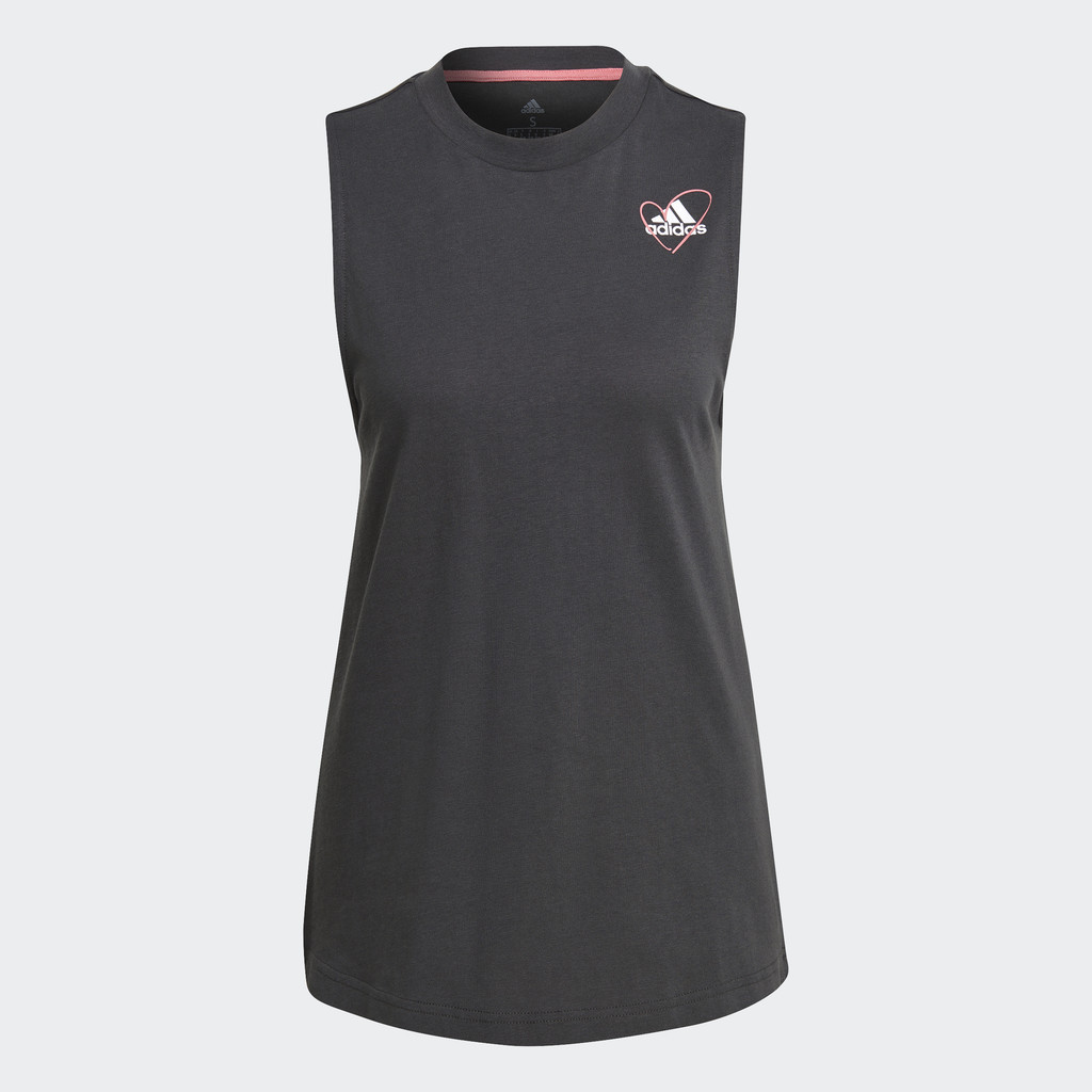 adidas Phong cách sống Áo tank top graphic Badge of Sport Nữ Xám GJ6532