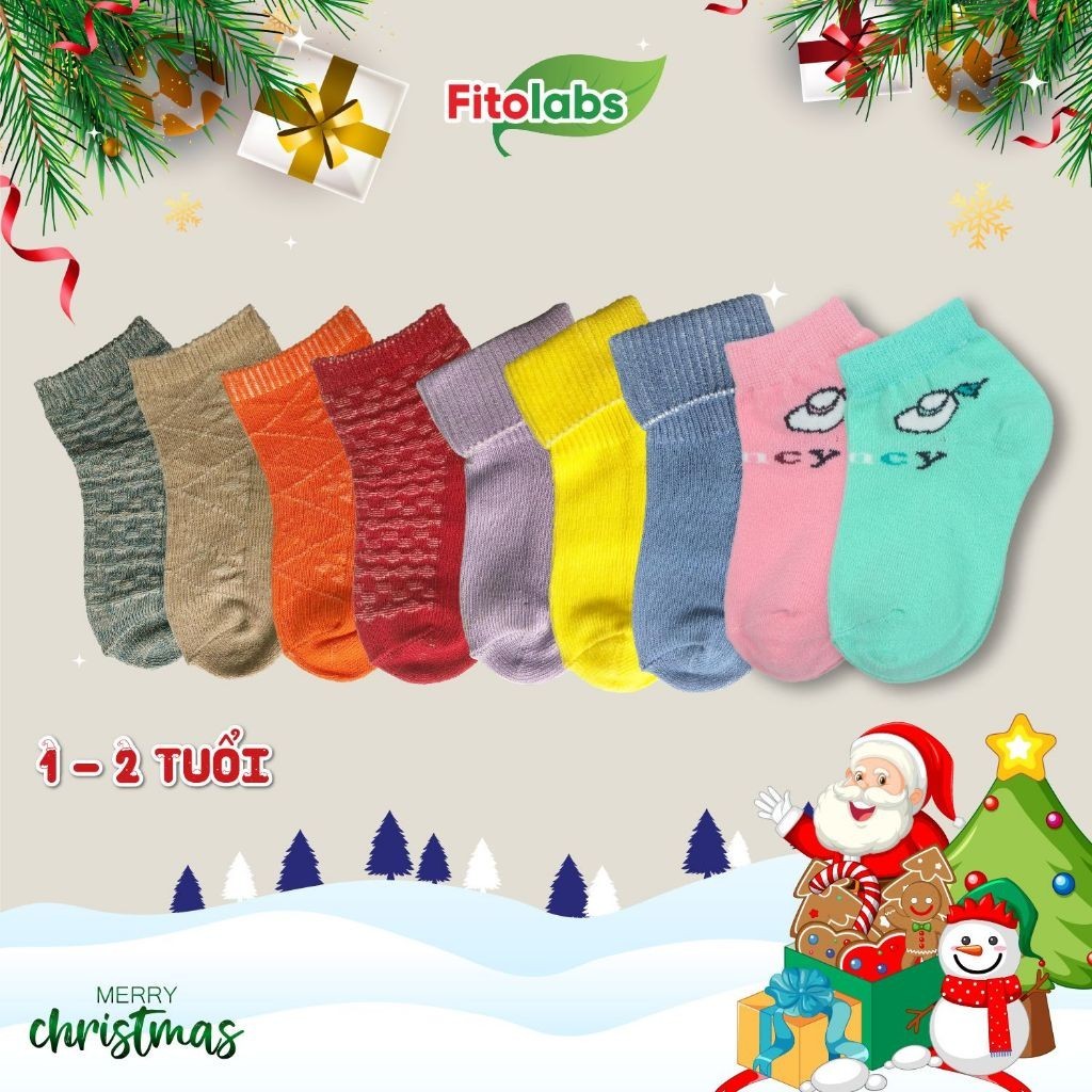 Tất Cotton Thoáng Khí Hoạ Tiết Màu Sắc Dễ Thương Cho Bé Từ 0 - 8 Tuổi