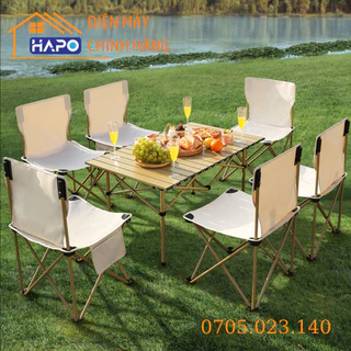 Bộ Bàn Ghế Dã Ngoại Gấp Gọn Tiện Lợi Dễ Mang Theo Đi Cắm Trại Picnic, Bàn Ghế Xếp Du Lịch Bằng Hợp Kim Nhôm Độ Bền Cao