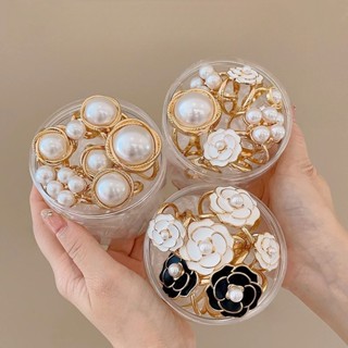 Set 4 Khóa Cài Khăn Choàng Cổ Ba Vòng Tròn Đơn Giản Đa Năng Dễ Phối Đồ Cho Nữ Nút Khăn Choàng Lụa Thắt Nút Thắt Khăn