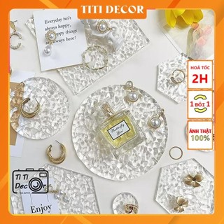 Tấm acrylic, khối hình học mica vân trong suốt - đạo cụ chụp ảnh - trang trí nhà cửa - TiTi decor