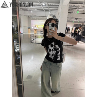 YUSHANLAN áo phông áo thun nữ croptop baby tee Phong cách Comfortable thời trang Xu hướng WTX2420AH0 9Z240226