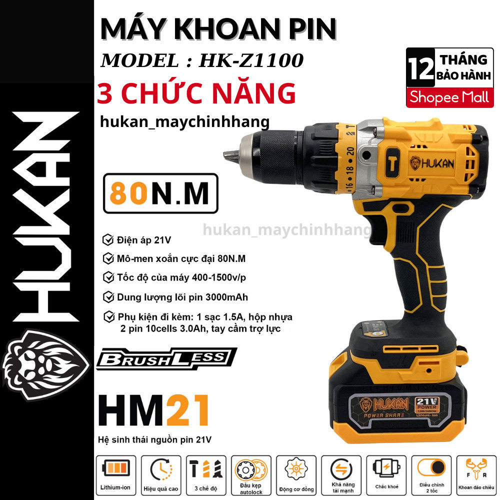 Máy Khoan Pin HUKAN Z1100