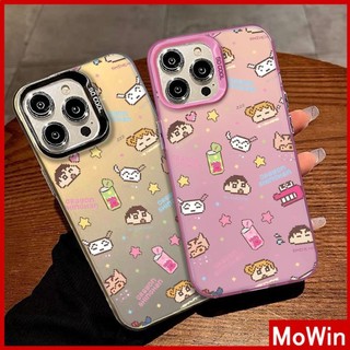 Mowin - Dành cho iPhone 15 Pro Max iPhone 11 Ốp lưng sang trọng IMD Mạ Tia laze Khung TPU mềm Bảng cứng Máy ảnh mát mẻ Chú chó con dễ thương Tương thích với iPhone 14 13 12 11 Pro max Plus XR XS