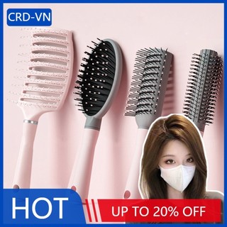 [CRD] Set Lược Chải Gỡ Rối Có Túi Đêm Khí, Chuyên Dụng Cho Tóc Xoăn, Tạo Phồng, Hồng Xinh Xắn YK