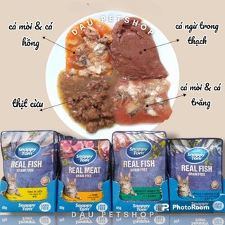 Pate Snappy Tom Gói 85g Real Fish Real Meat