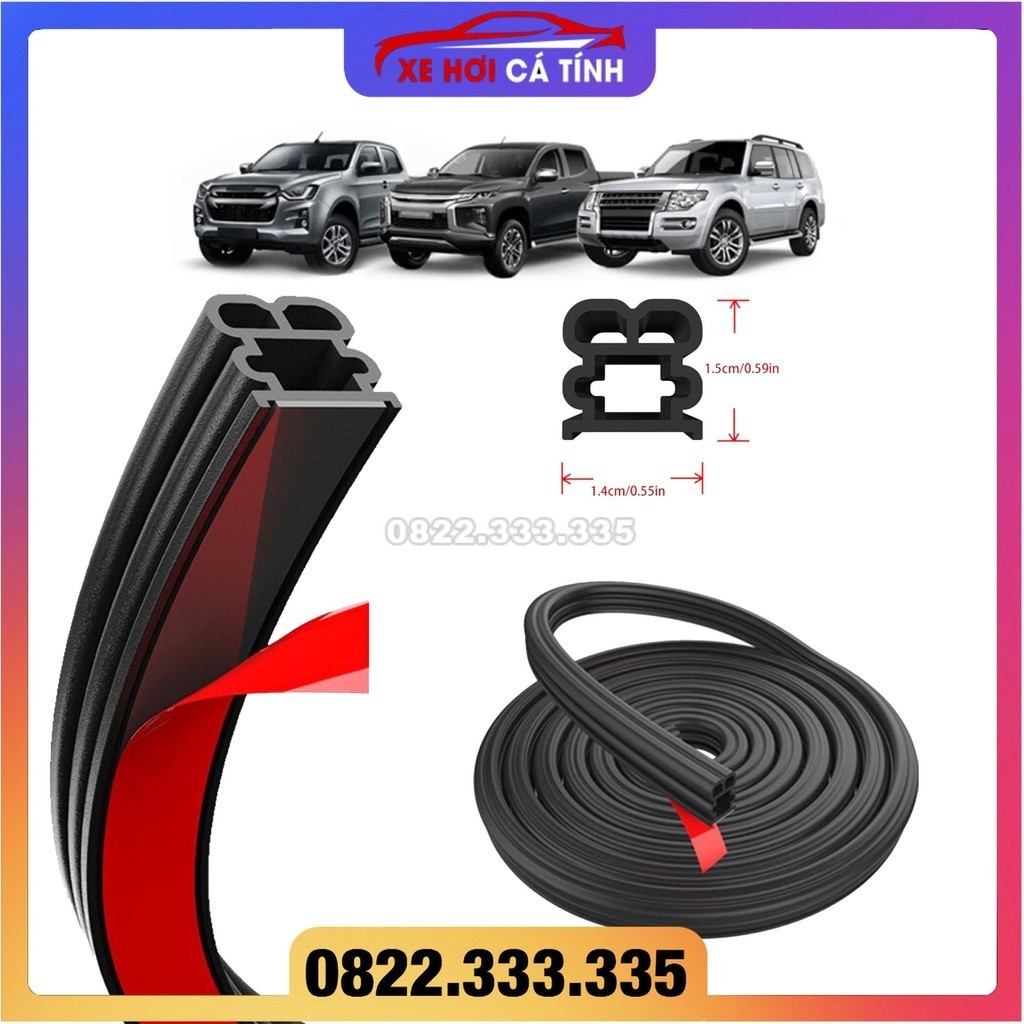 Cao su bảo vệ mép cửa chống ồn, chống bụi chữ b kết hợp cao su 2 tầng trong một, doăng, ron B cải tiến chống va chạm
