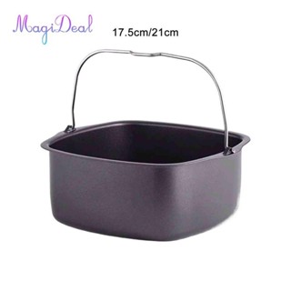 MagiDeal Thép Carbon Nồi Chiên Không Khí Chảo Nướng Bánh Thùng Máy Nướng Không Chiên Pizza Chiên Phụ Kiện Cho Bánh Khoai Tây Chiên Bánh Mì