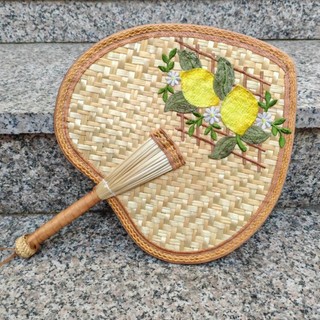 Quạt decor quạt cầm tay lúa mì thủ công - thân cây lúa mì quạt lớn cầm tay cổ phong cách cổ sưa mùa