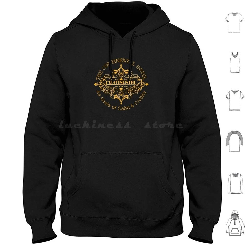 Khách sạn Continental Áo Hoodie Cotton dài tay John Wick Khách sạn lục địa Baba Yaga Parabellum Kean