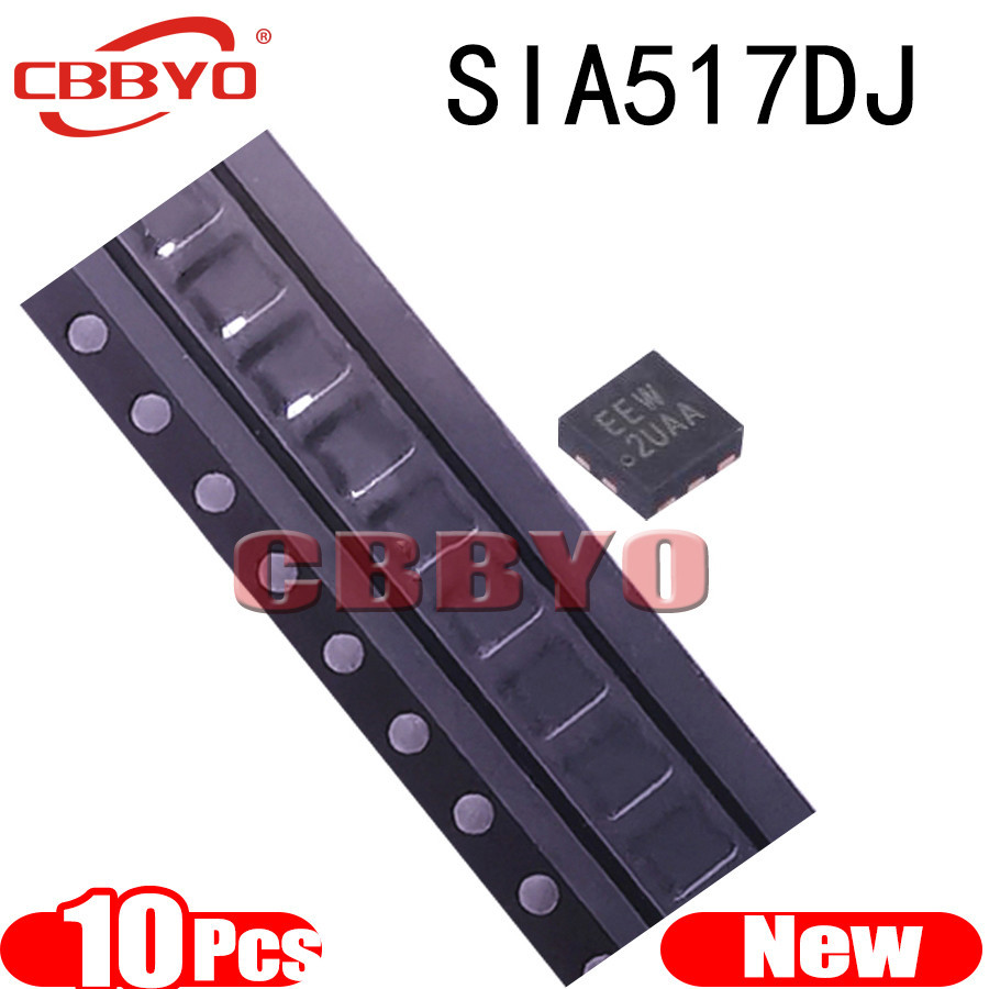 Bộ 10 Linh Kiện Điện Tử Mới SIA517DJ-T1-GE3 SIA517DJ Ew QFN-6