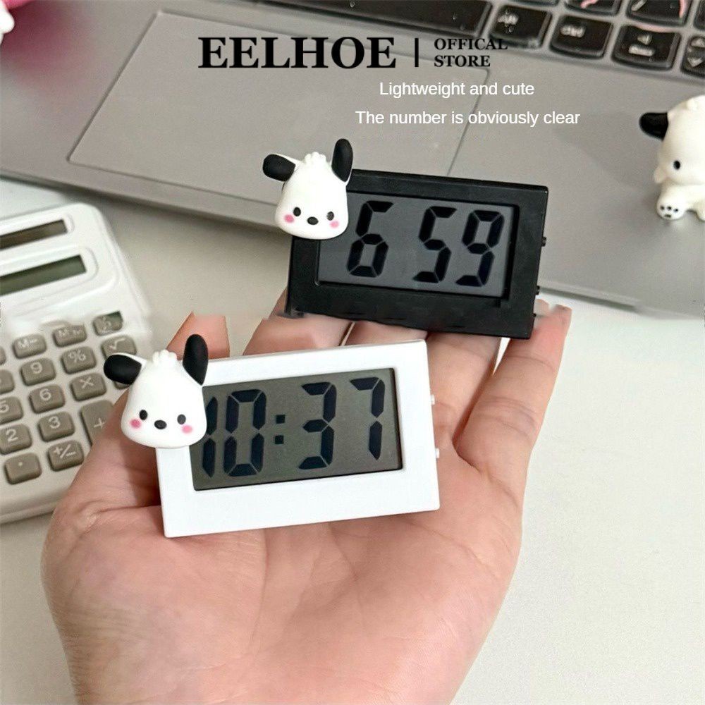 EELHOE Sanrio Pochacco Đồng Hồ Để Bàn Hoạt Hình Đèn Ngủ Mini Đồng Hồ Để Bàn Nhỏ Di Động Dễ Thương Im Lặng Đồng Hồ Nhỏ Gọn Trang Trí Quà Tặng miiki_vn