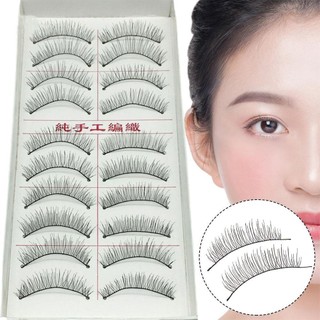 10 đôi lông mi giả tự nhiên trang điểm giả tự nhiên và thực tế lông mi handmade j2t8