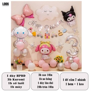 SET BÓNG TRANG TRÍ SINH NHẬT KUROMI