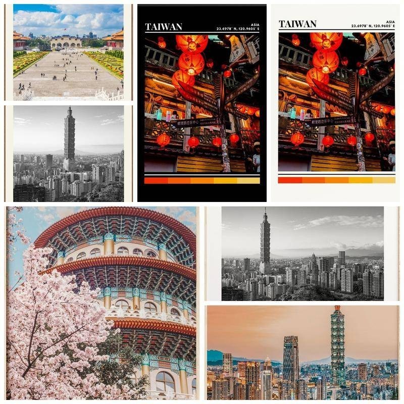 Poster in vải Đài Loan | Poster Đài Loan | Trang trí tường Đài Loan | Trang trí nội thất Đài Loan | 