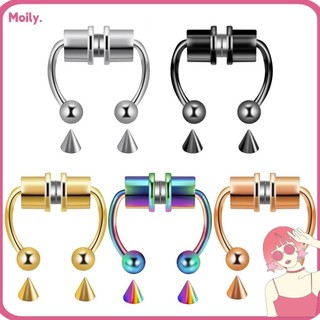  Khuyên mũi thép không gỉ 316L dạng kẹp từ tính giả xỏ khuyên cho nữ
