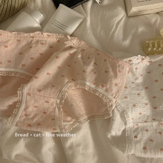 Nhật Bản Dễ Thương Tươi Nhỏ Hoa Đơn Giản Nữ Nấm Cạnh Cotton Nguyên Chất Đáy Học Sinh Cô Gái Ngọt Ngào Thoáng Khí Thoải Mái Quần Lót