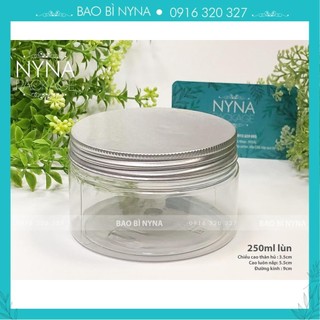 Hủ nhựa PET nắp nhôm Có lót - 250ml lùn