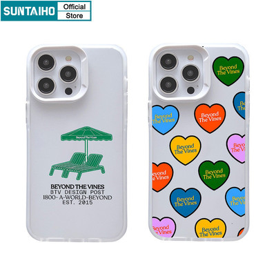 Suntaiho Ngộ nghĩnh Dễ Thương Tình Yêu Họa Tiết Cát Trong Suốt Mờ Dành Cho Iphone 15 14 12 13 11 Pro Max IP 7 8 Plus Iphon X Xs XR Xs Max TPU Silicon Softcase Cao Cấp Chống Sốc Ốp điện thoại
