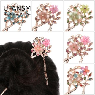 UFANSM cài tóc hình hoa hai đầu phong cách cổ điển thời trang dành cho nữ
