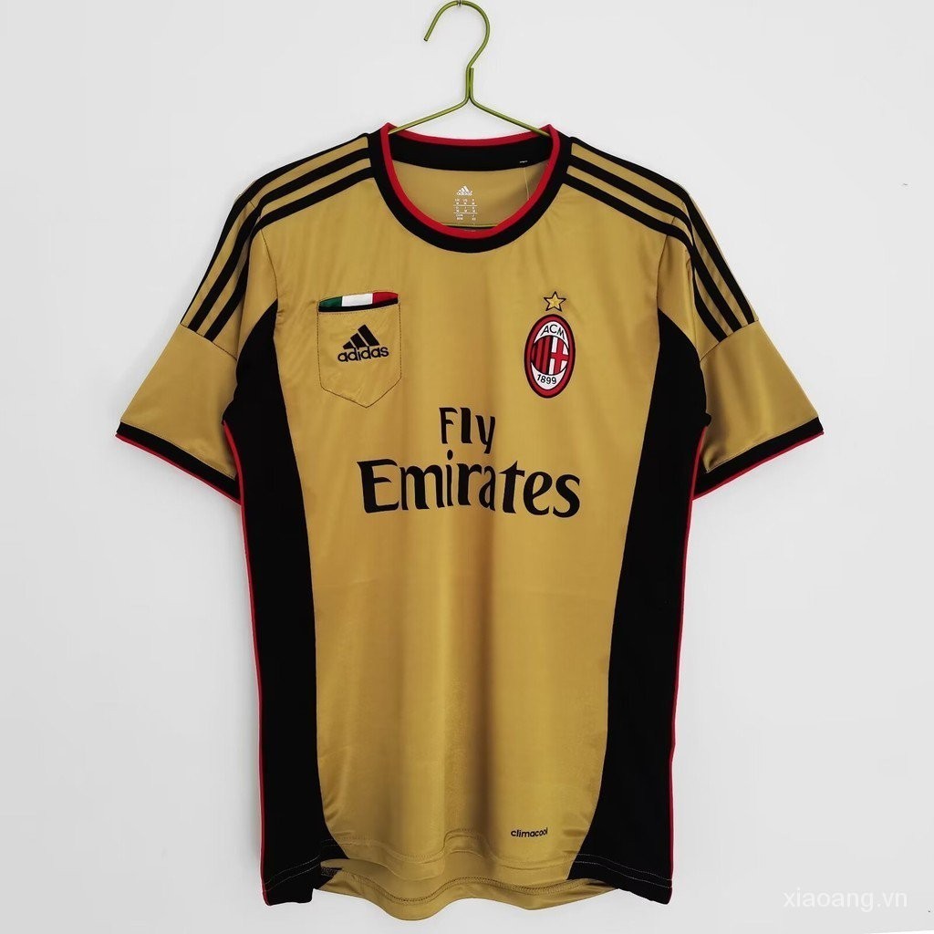 [Áo đấu cổ điển] 2013 / 14 AC Milan sân khách / vận động viên / Áo thun AAA - Áo bóng đá chất lượng cao * * * RQ2O