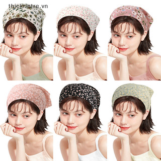 Thi Women Soft Head Kerchief Scarf Floral Hair Triangle Head Scarves Hair Scarves VN