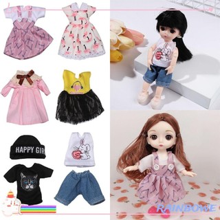 Bộ trang phục cầu vồng cho búp bê