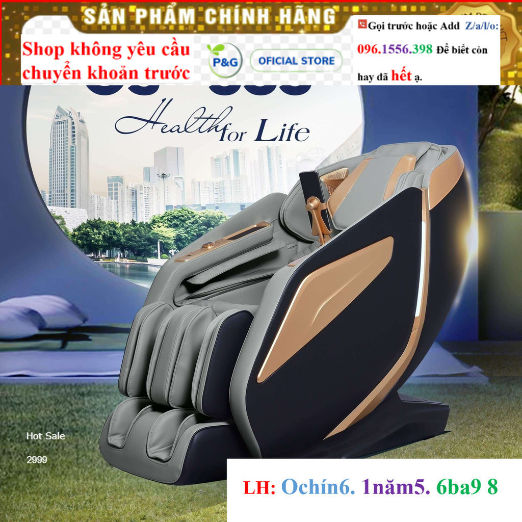 Ghế Massage Okinawa OS-535 - Đen-xám, Kích thước 770x1820x860mm