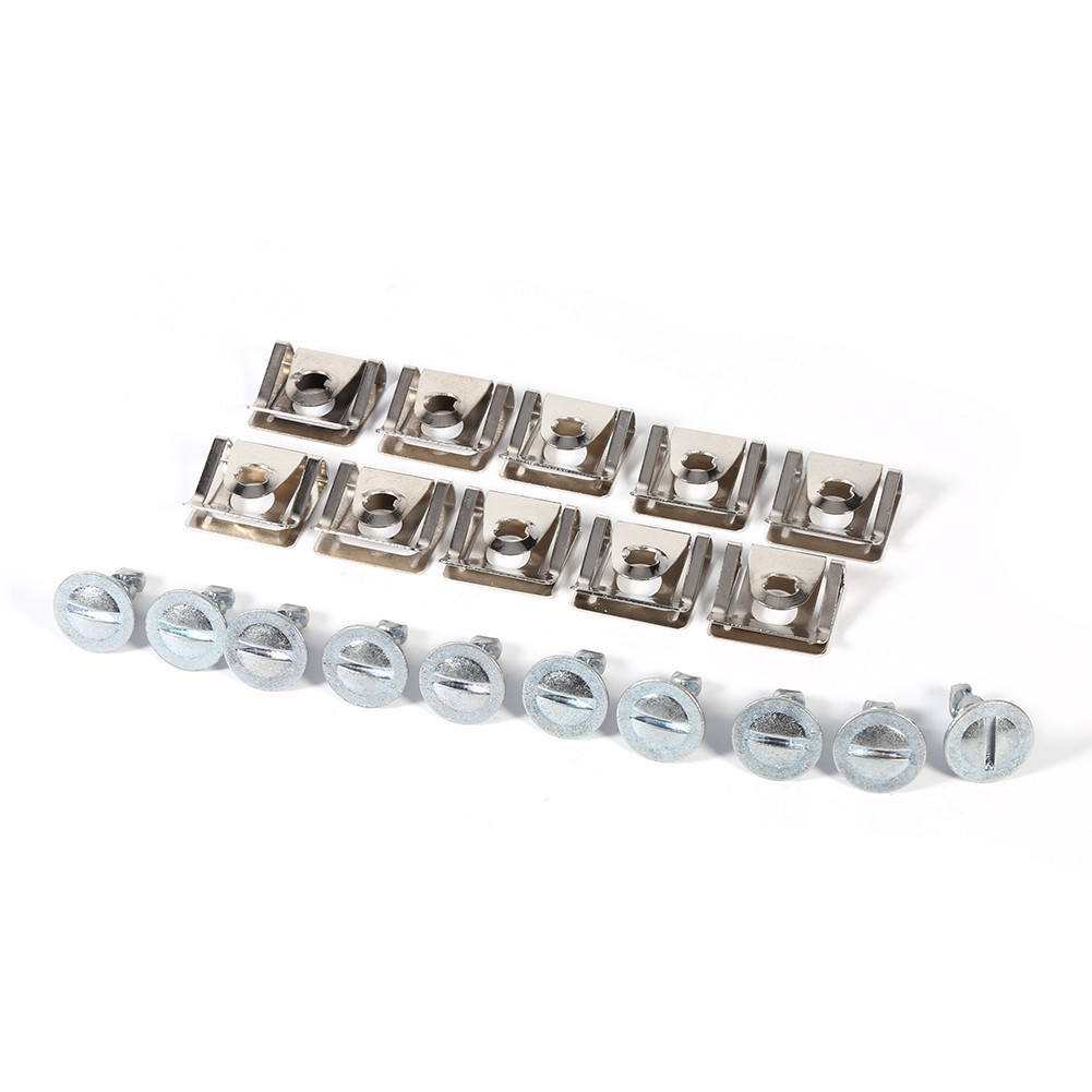 Chaoyangmall 10x Under Engine Cover Screw Undertray Metal Clips For VW