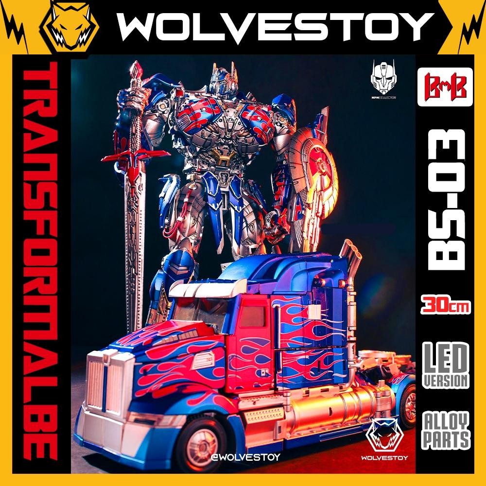 Mô Hình BMB Optimus Prime BS-03 TF The Last Knight Robot Biến Hình Container Truck 30cm