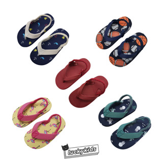 2025 Mùa Hè Mới Bé Trai Họa Tiết Hoạt Hình Flip Flops Khủng Long Dễ Thương Đế Mềm Dép Sandal Giày Đi Biển