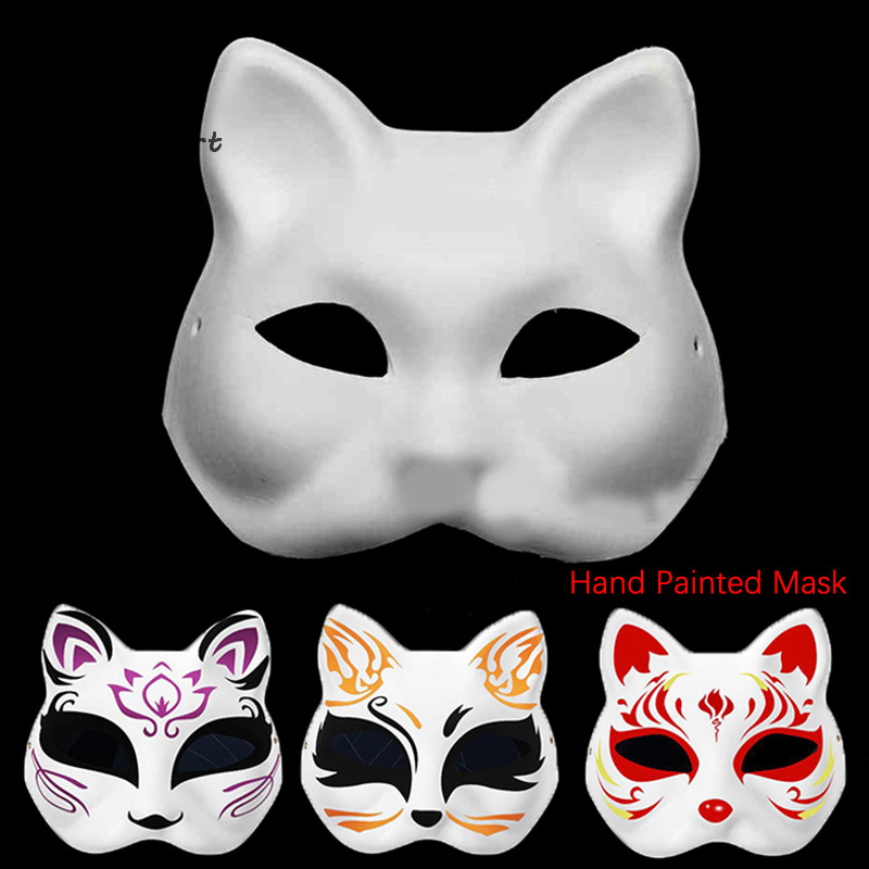 Mặt Nạ Nửa Mặt Hóa Trang Cáo Anime Nhật Bản Nửa Mặt Cho Lễ Halloween