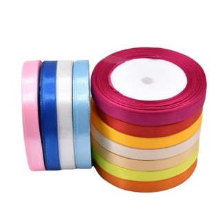 Cuộn ruy băng lụa trơn bản 1cm dài 22m