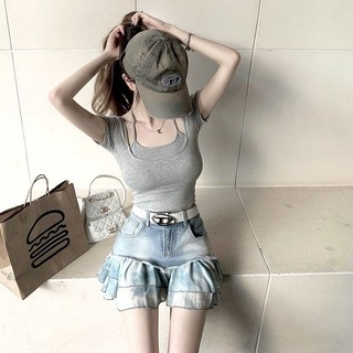Áo thun một vai Slim-fit thời trang mùa hè