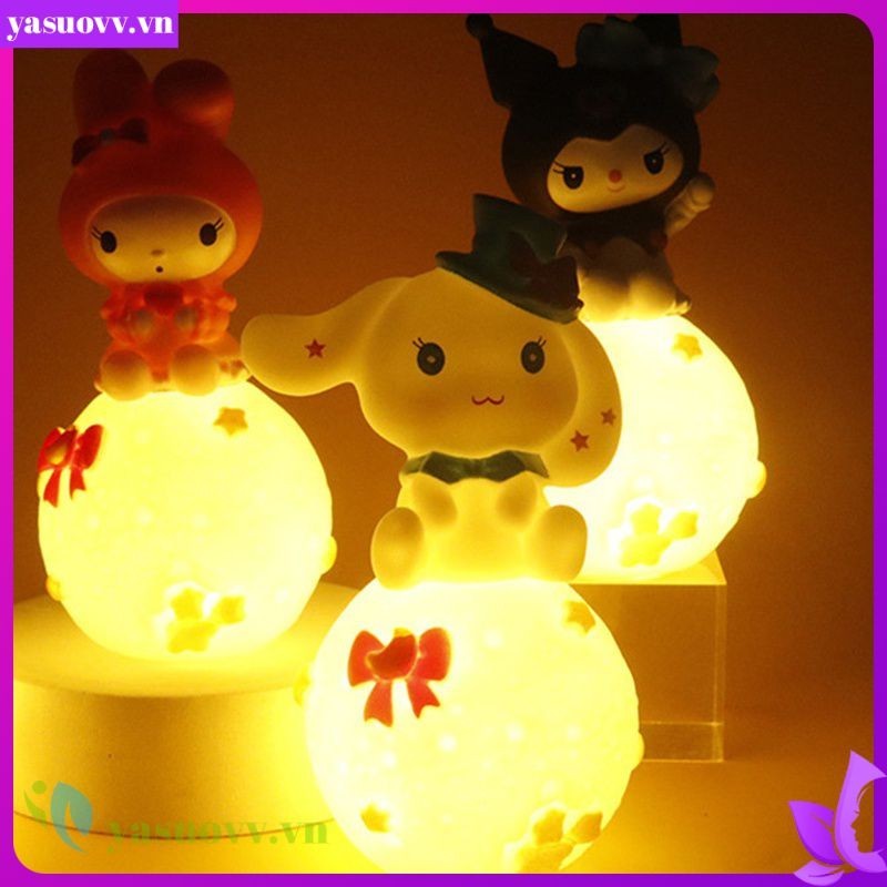 Kuromi Ánh Sáng Cho Trẻ Em Sanrio Đèn Ngủ Kawaii Hello Kitty Kuromi Cinnamoroll Đèn Ngủ Phát Sáng Đồ Chơi Trẻ Em Đèn Ngủ