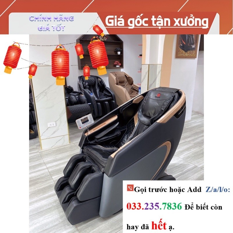 Ghế massage toàn thân Okinawa OS-392 bi silicon di chuyển công nghệ 4D 'New'