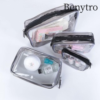 Benytro mỹ phẩm PVC trong suốt có khóa kéo và chống thấm nước