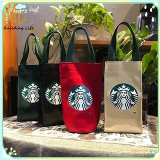 [COD] Túi Tote Di Động Đựng Cốc Nước Starbucks, Cà Phê Trà Sữa, Túi Vải Đựng Dù Dung Tích Lớn Túi Đựng Đồ Ô [Lmlife]