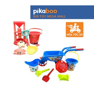 Đồ chơi xúc cát đi biển cho bé Pikaboo cao cấp làm từ nhựa ABS an toàn chắc chắn màu sắc đa dạng