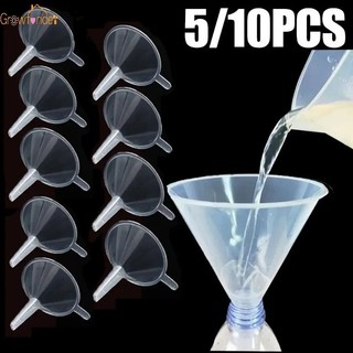 5 / 10 Chiếc Phễu Mini Trong Suốt Phễu Nhựa Miệng Nhỏ Chất Lỏng Nhà Bếp Phễu Dầu Nước Hoa Lotion Chất Lỏng Khuếch Tán Chai Dụng Cụ
