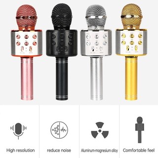 Micro karaoke bluetooth không dây, Mic hát karaoke không dây，Loa karaoke mini di động  áp dụng cho nhiều thiết bị. btc