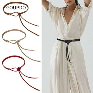 Goupdo thắt lưng thắt lưng, thắt lưng da mỏng thời trang, thắt lưng trang trí cho áo len áo corse dây thắt lưng dây thắt lưng nữ nữ nữ nữ
