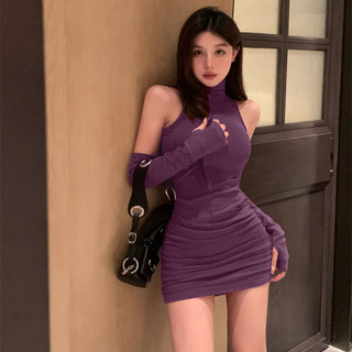 Váy Vest nữ Hot Girl gợi cảm Thiết kế tay áo mỏng màu trơn