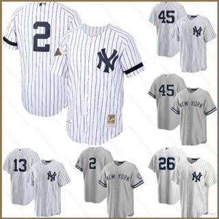 Mlb New York Yankees Áo Bóng Chày Áo Sơ Mi Cổ Điển Cardigan Jersey Thể Thao Thường Ngày Unisex Plus Kích Thước