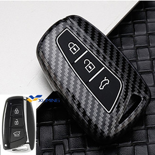 Xm-3 / 4 Nút Carbon Chìa Khóa Xe Ô Tô Dành Cho Xe Hyundai Santa Fe Sport Ix45 Equus Centennial Genesis G80 Grandeur Azera 2013-2016