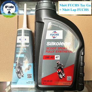 Nhớt Xe Tay Ga Fuchs Silkolene Scoot Sport 4 5w40 1L Full Kèm Nhớt Lap Fuchs Tổng Hợp Chính Hãng Nhập Khẩu Đức