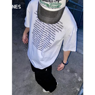 Gaines áo thun nam form rộng ngắn tay unisex mtx243044z 10z240306