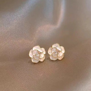 Bông tai Camellia bông tai thời trang nữ 2024 bông tai mới